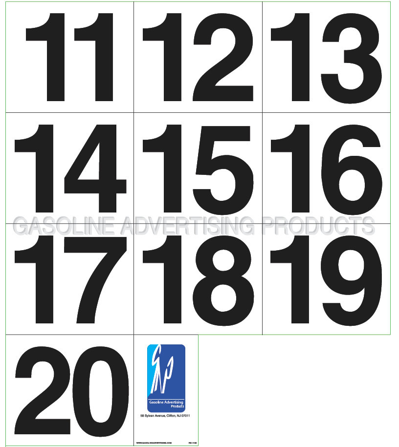 numbers 11 20 clipart